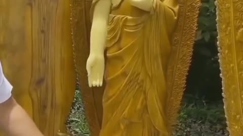Buddha made by wood