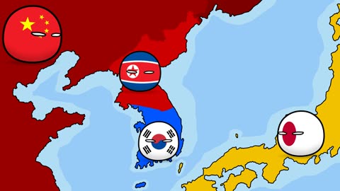 Korean war 1950-1953 - Countryballs