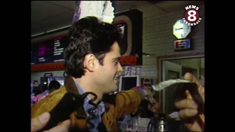 Donny Osmond visits Dunkin' Donuts in San Diego 1989