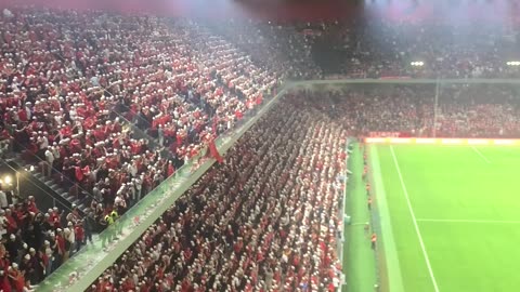 Look at this beautiful atmosphere in albania stadium