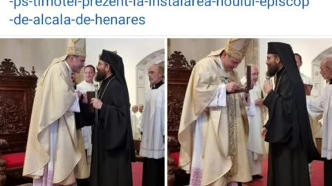 Ereticul Ecumenist Timotei al Spaniei si Portugaliei la "slujba" VATICANISTA=RUGACIUNE COMUNA, DAR