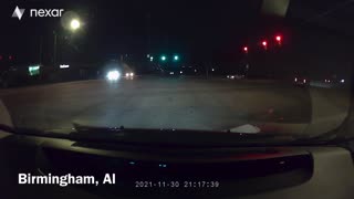 Dashcam Captures Falling Space Debris