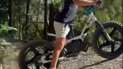 mini electric stunt bike rider