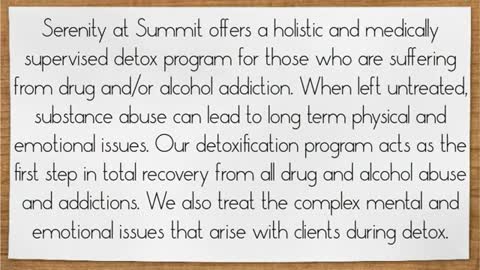 Detox Treatment and Addiction Recovery