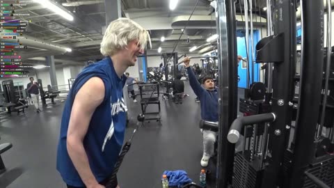 XQC's Workout GYM Stream ( First Time )