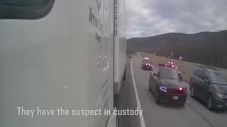 TRUCK DRIVER HELP COPS TO TAKE DOWN BAD GUY