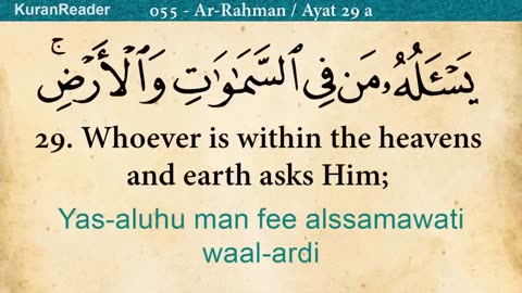 Quran 55 Ar-Rahman with English Audio Translation and Transliteration HD