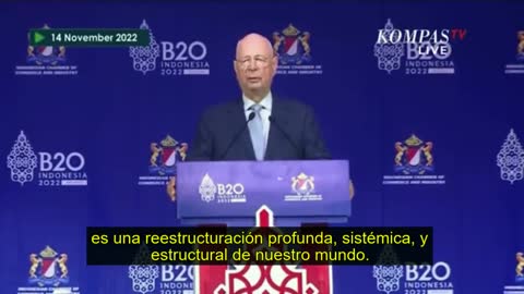 Klaus Schwab en la Reunión del G20 2022 hablando del Gran Reseteo y el NOM