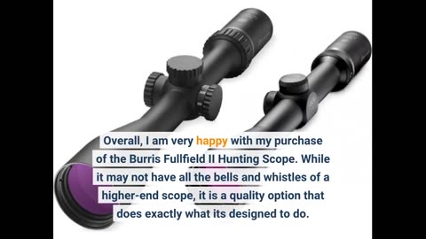 View Ratings: Burris Fullfield II Hunting Scope, Ballistic Plex Reticle