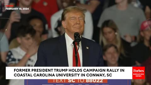 Heckler Interrupts Trump's Speech At South Carolina Rally-Then He Responds.