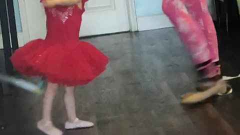 Working on her moves