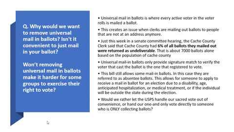 Utahs Answer to Election Security Bill HB371 | We Need You All