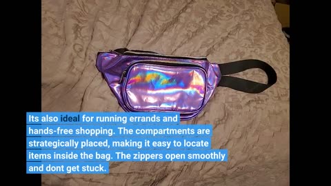 Real Feedback: Holographic Fanny Pack for Women Men, Water Resistant Crossbody Waist Bag Pack w...