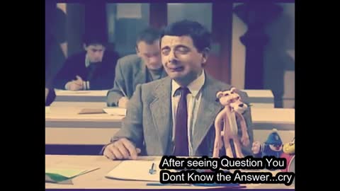 Mr bean studied all the book