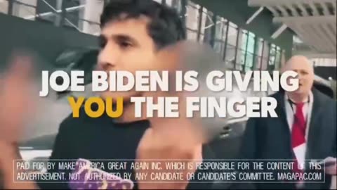 New Trump ad -Joe Biden is giving you the middle finger