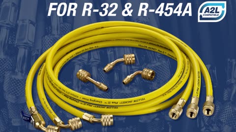 Safely Charge A2L Refrigerant Systems with YELLOW JACKET® Tank Adapters & Charging Hoses