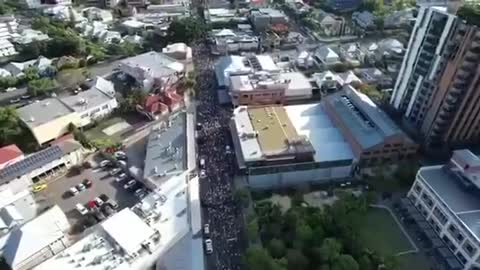 Brisbane Rally December 18th 2021 - 240,000 strong protesting