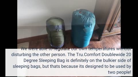 Customer Feedback: Kelty Tru.Comfort Doublewide 20 Degree Sleeping Bag – Two Person Synthetic C...