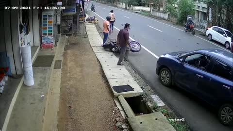 Careless bike driver accident
