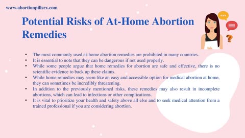 Safety of At-Home Abortion Remedies vs. Medical Abortion