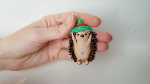 Fridge magnet Hedgehog delighted the collection Funny hedgehogs. Needle minder hedgehog polymer clay