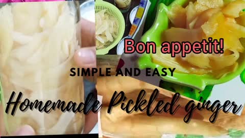 Home Made Pickled Ginger, EASY and Healthy!