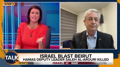 Talk TV host loses it during interview about Israel attacking Beirut