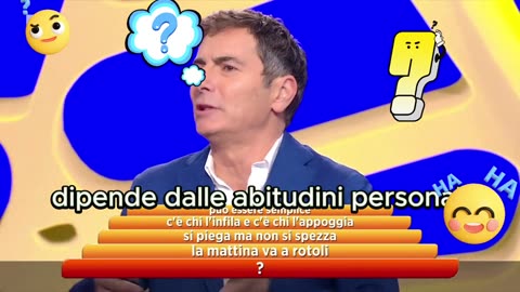 31-07-23 RAI 1 -"C'e' chi l'infila e c'e' chi l'appoggia"-"si piega ma non si spezza". Che cosa????