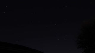 The fixed stars traversing the night sky above. Time lapse