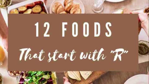 Get Healthy 12 foods that start with R – Being Health Conscious