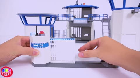 Playmobil City Action Police Car - Build and play Police Headquarters with Prison