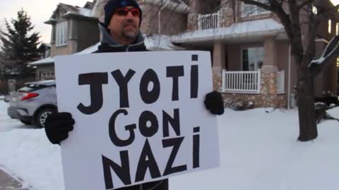 Peaceful Calgary Freedom Central Rally Outside Mayor Jyoti Gondek's Home