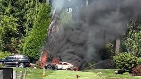 Aftermath Of Car Bombing At Mountain View Cemetery In Auburn, Washington