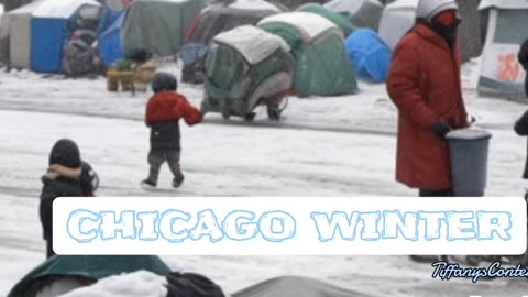 Chicago Migrants living on sidewalks in the city are facing DANGERS! Winter Weather Freezing Temps❄️