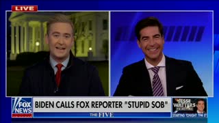 Peter Doocy reacts to Biden calling him a "stupid son of a b*tch"