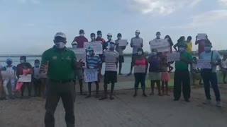 Protesta en la ciénaga de La Virgen