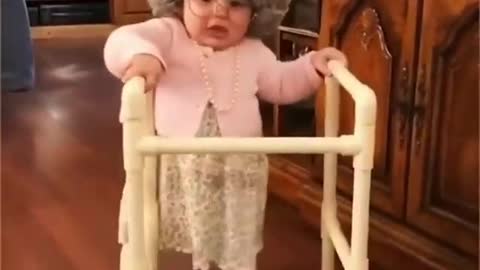 Cute baby with singing