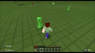 Minecraft. Don't put your Bum Bum on a Creeper