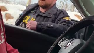 Canadian Police Officer Supports The Convoy