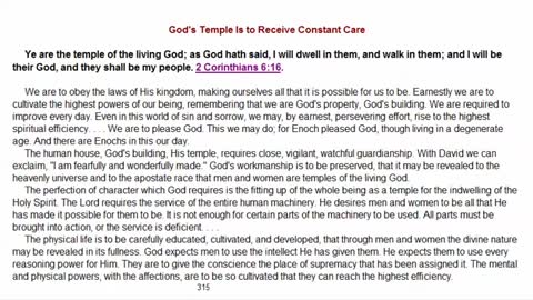#41 God's Temple Is To Receive Constant Care