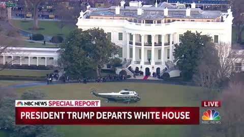 President Trump And Melania Trump Leave The White House
