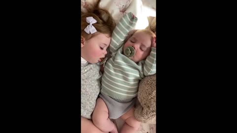Adorable sleeping twins will leave you in awe #Shorts