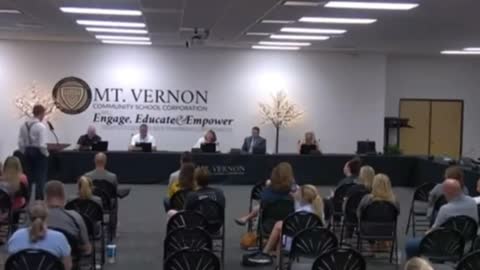 Dr. Dan Stock Speaks at Mt. Vernon School Board Meeting in Indiana