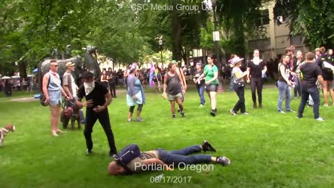 Violence Erupts At Portland Trans Pride Rally As The Hell Shaking Street Preachers Were Attacked