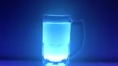 Tonic water glows in black light.