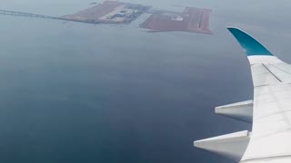 Beautiful Japanese kansai airport from above