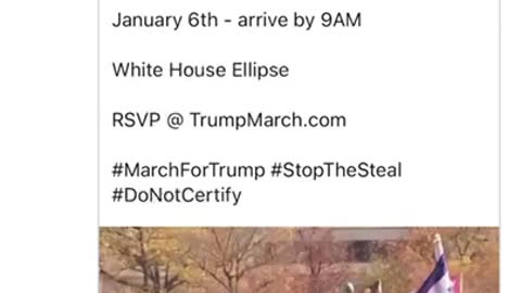 Jan 6th Trump will be there at White House ellipses