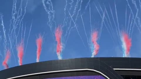 Flyover from the AF Thunderbirds!