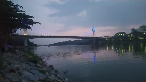 Hyderabad city cable bridge