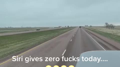 TikTok Siri gives Zero F*cks - Trucker